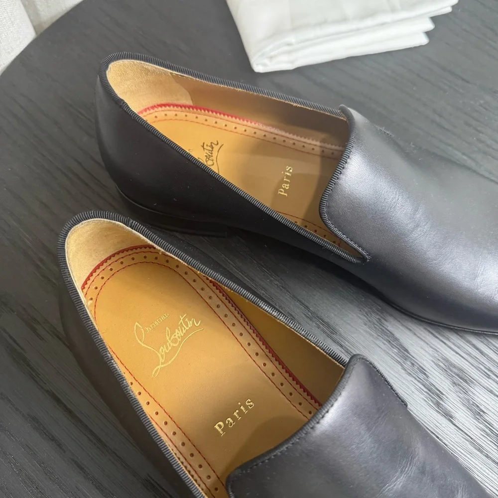 Christian Louboutin Dandelion Loafer Dress Shoe Leather Black 41 - Picture 6 of 8